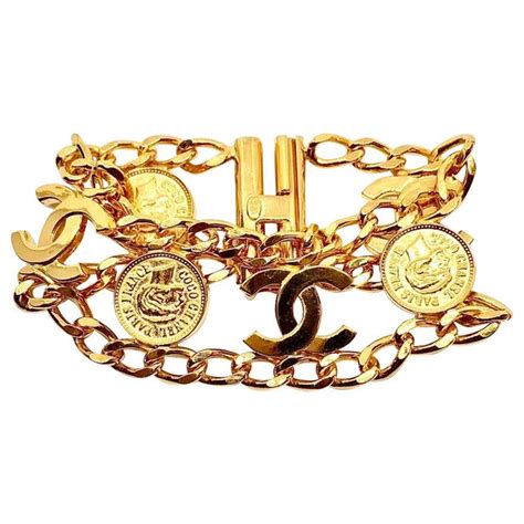 vintage chanel bracelet gold|vintage chanel bracelets for sale.